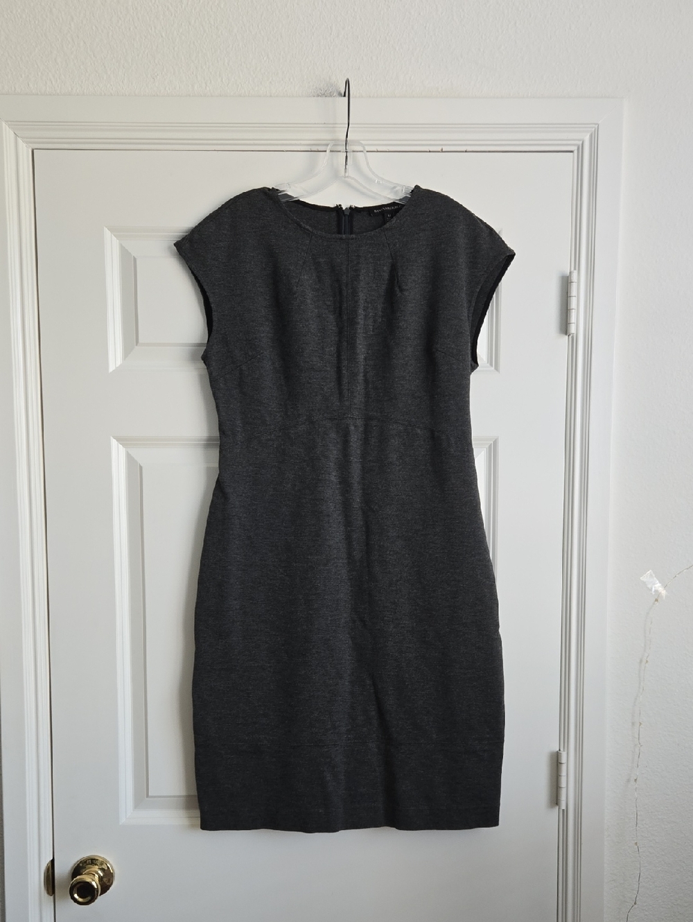 Banana Republic Charcoal Gray Midi Sheath Dress